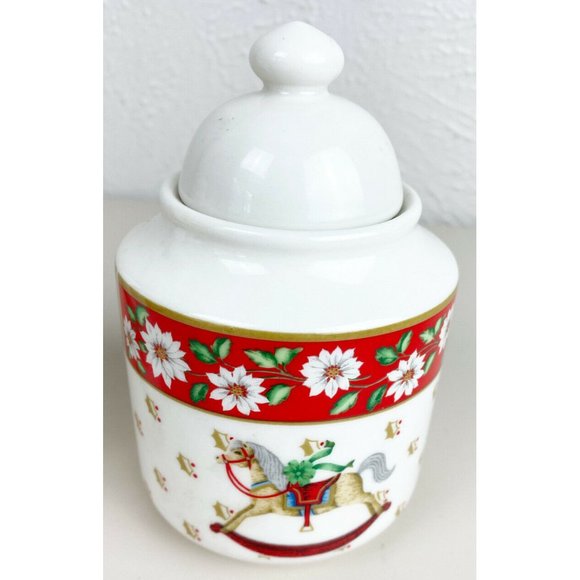 VTG Kobe Classic Traditions Charlton Hall Sugar Bowl & Creamer Set Christmas EUC - Picture 2 of 7